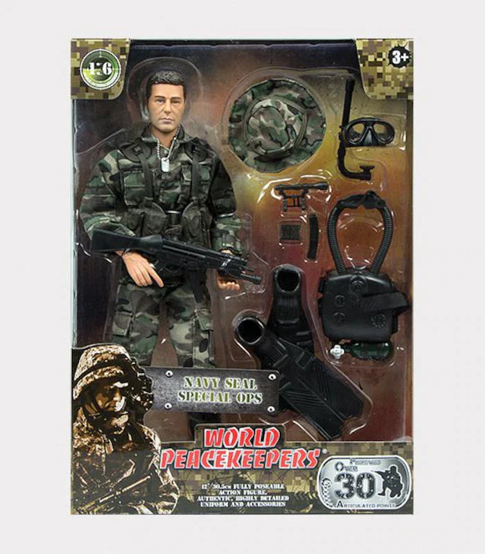 WORLD PEACE KEEPER 1/6 MILITARY FIGURE AND ACCESSORY - NAVY SEAL SPECIAL OPS