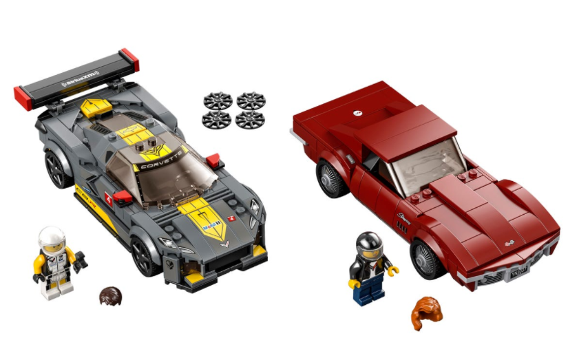 LEGO 76903 SPEED CHAMPIONS - CHEVROLET CORVETTE C8.R RACE CAR AND 1968 CHEVROLET CORVETTE