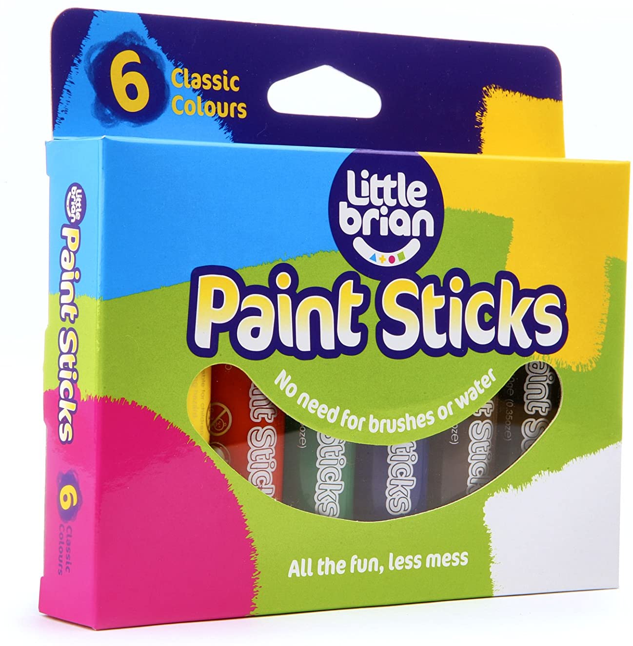 LITTLE BRIAN PAINT STICKS - CLASSIC 6 PK | LITTLE BRIAN PAINT STICKS | Toyworld Frankston