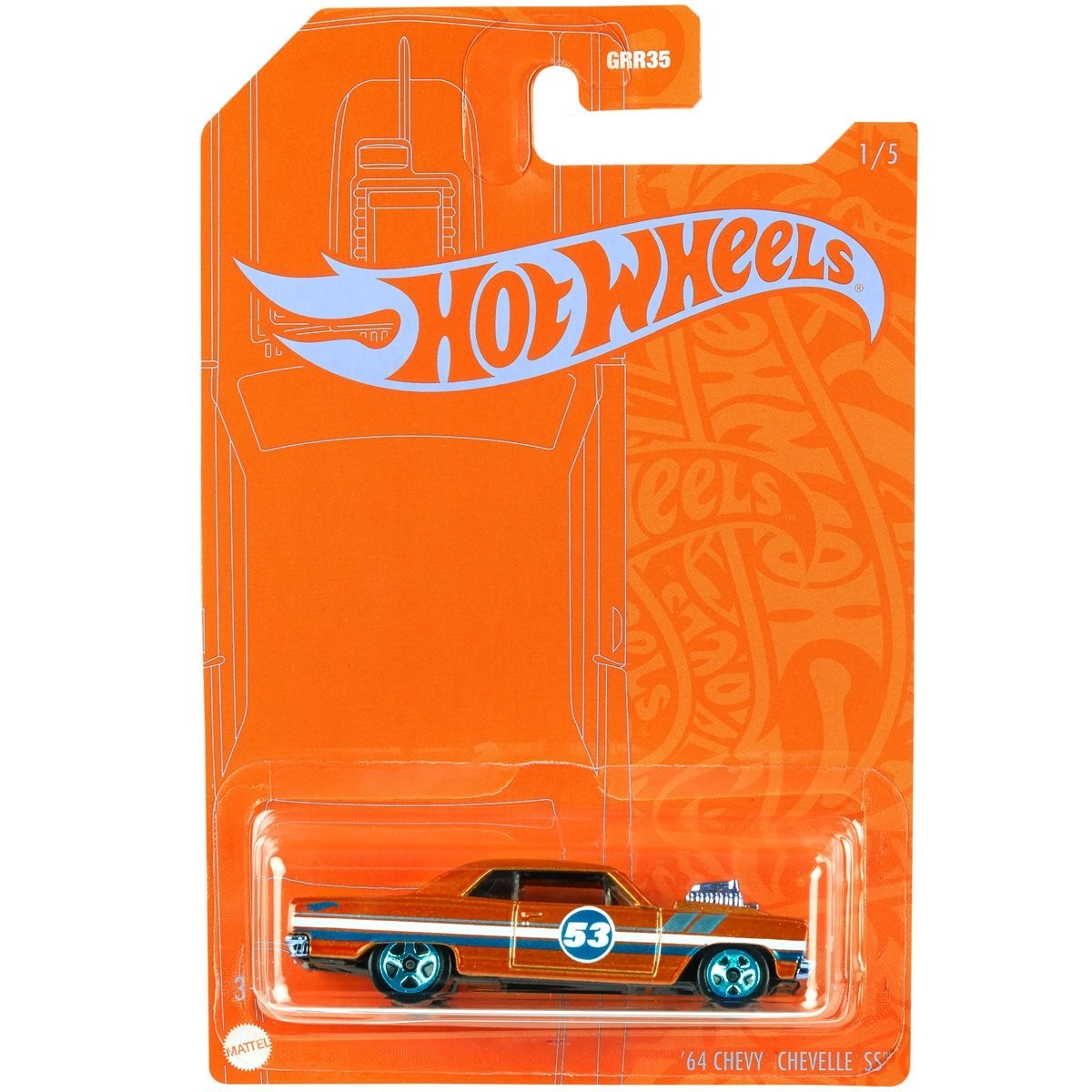 HOT WHEELS BLUE & SATIN '64 CHEVY CHEVELLE SS