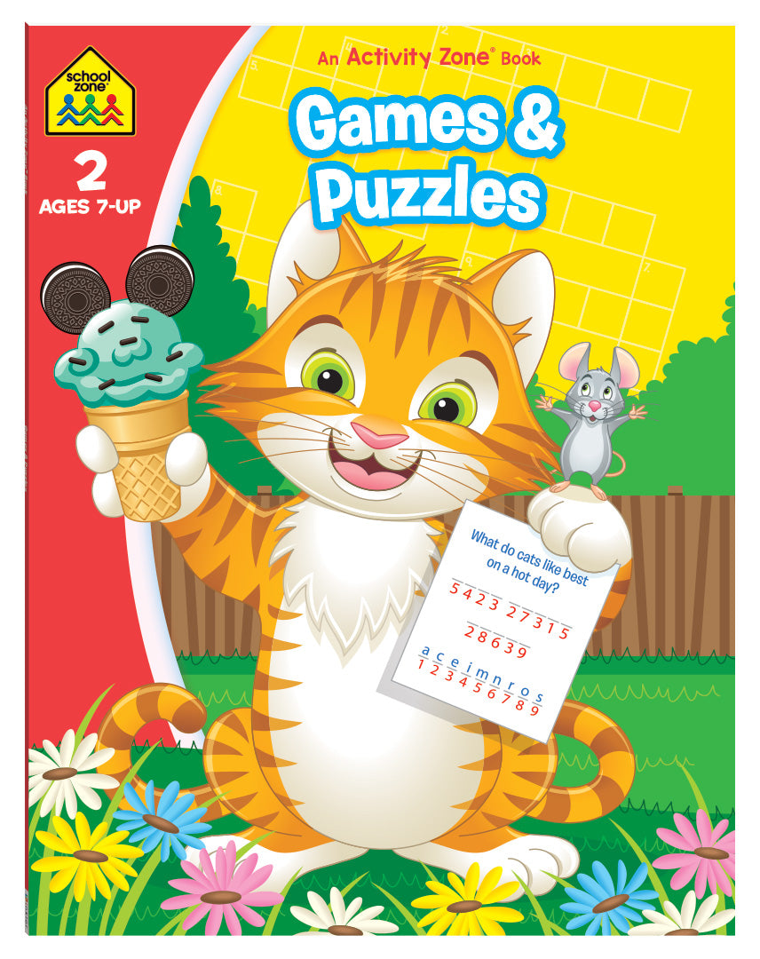 SCHOOL ZONE GAMES AND PUZZLES ACTIVITY BOOK