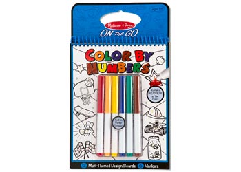 M&D - ON THE GO - COLOR BY NUMBERS BOOK -BLUE | M D ON THE GO | Toyworld Frankston