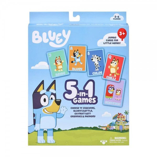 BLUEY 5 IN 1 CARD GAME SET | Toyworld Frankston | Toyworld Frankston