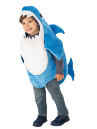 DADDY SHARK DELUXE COSTUME BLUE SIZE S