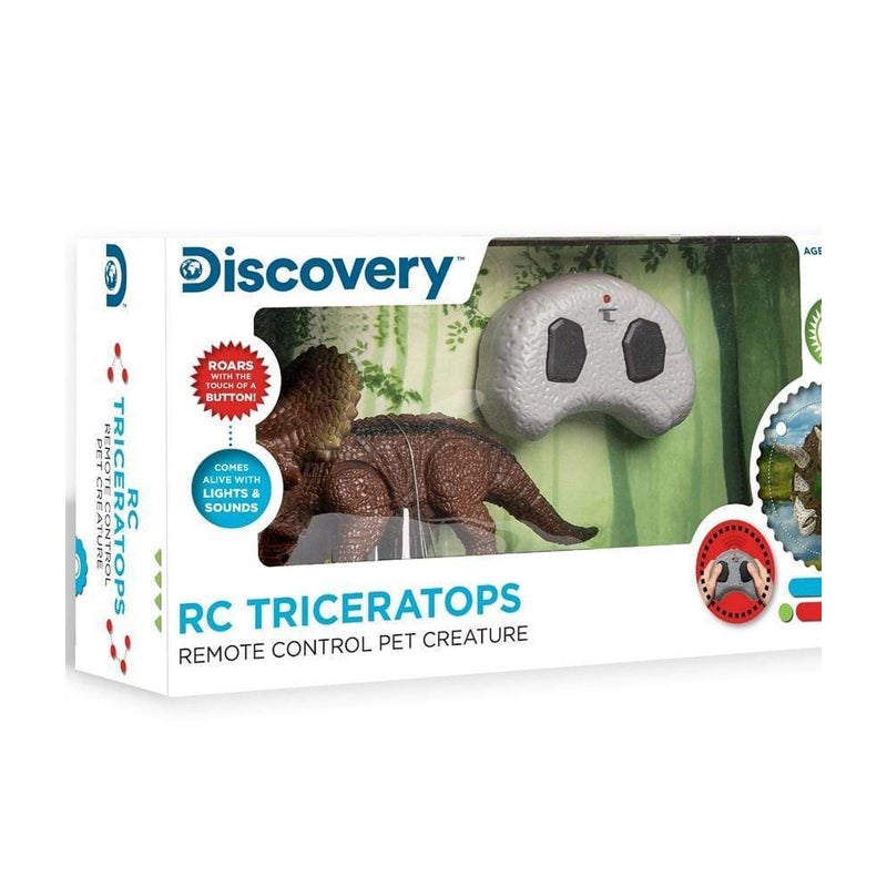 DISCOVERY RC TRICERATOPS LED INFRARED CONTROLLED ACTION DINOSAUR