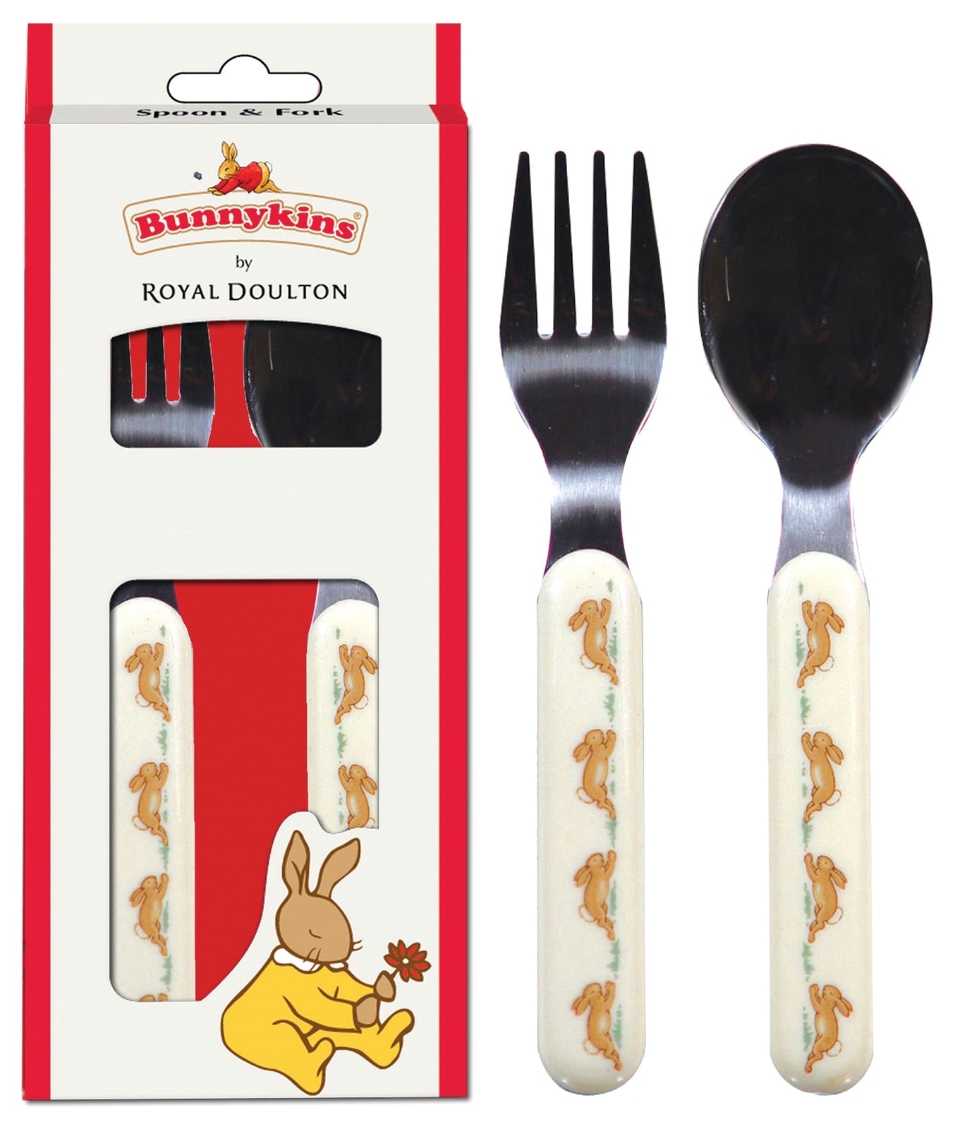 Bunnykins Spoon & Fork - Playing Design RED | Toyworld Frankston | Toyworld Frankston
