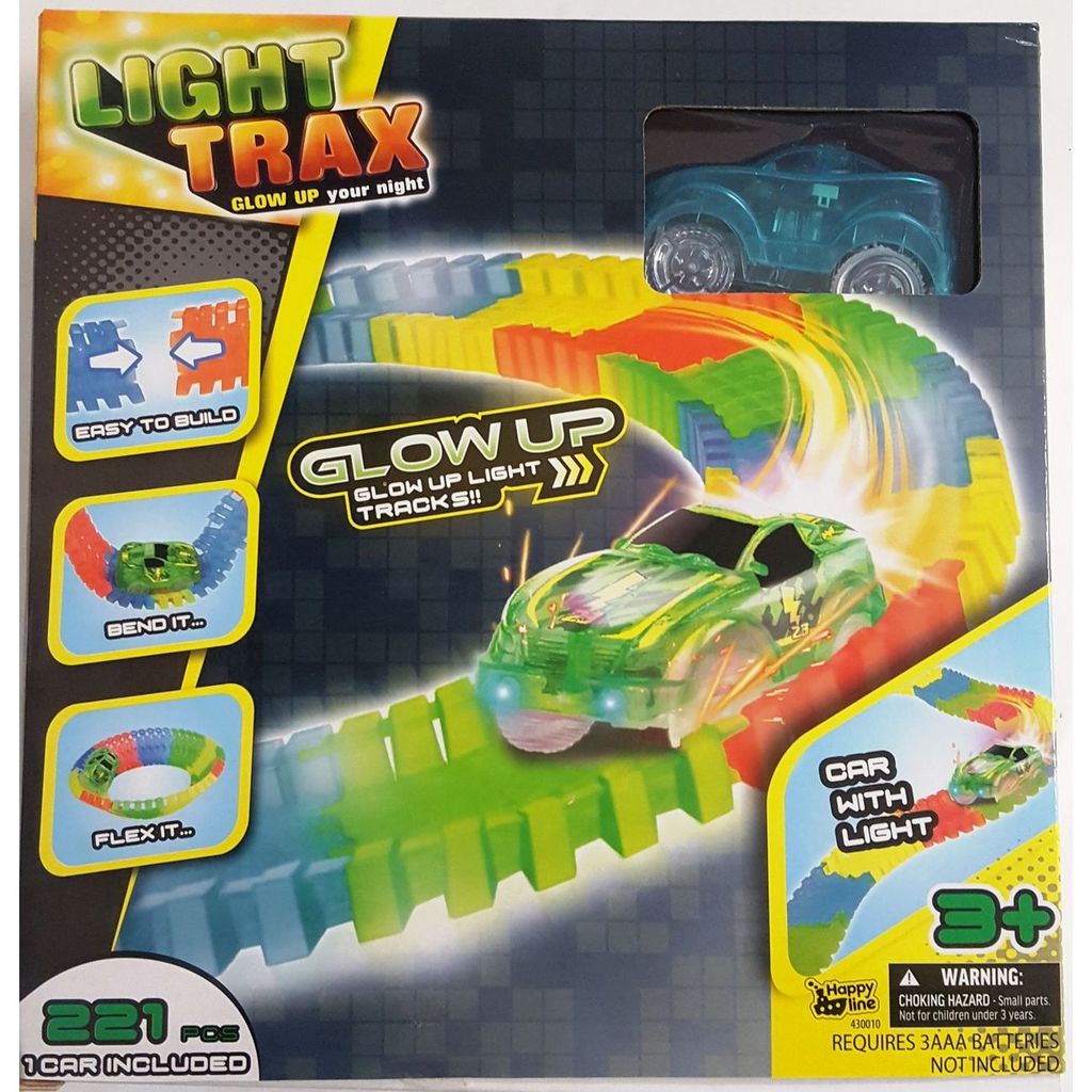 GLOW IN THE DARK TRACK & LIGHT UP CAR