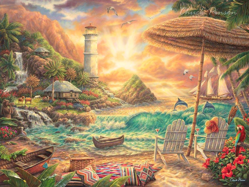 CROWN ANDREWS THE CHUCK PINSON LOVE THE BEACH 1000PC PUZZLE