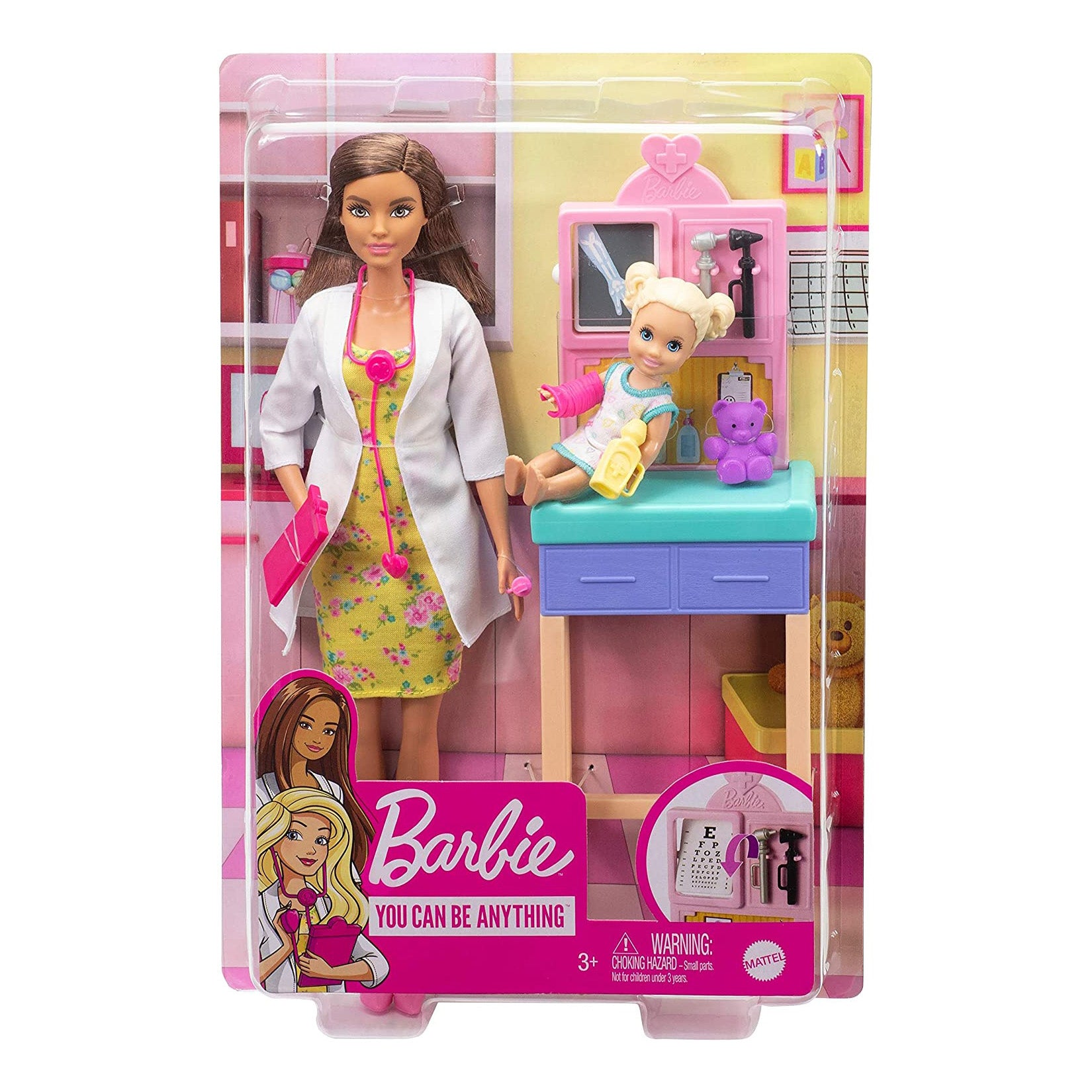 Barbie Paediatrician Brunette Doll Playset
