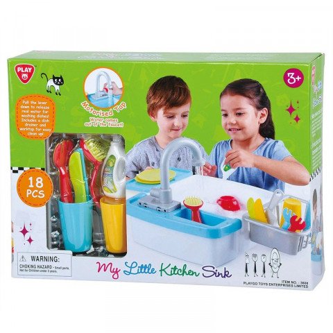 PLAYGO MY LITTLE KITCHEN SINK BATTERY OPERATED 18 PCS