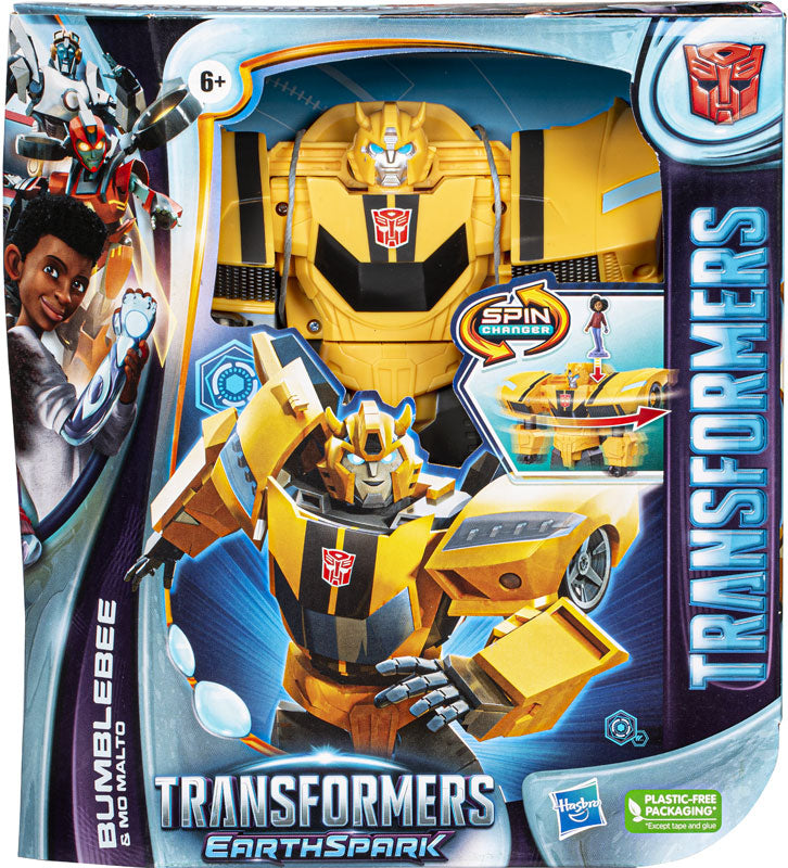TRANSFORMERS EARTHSPARK SPIN CHANGER BUMBLEBEE
