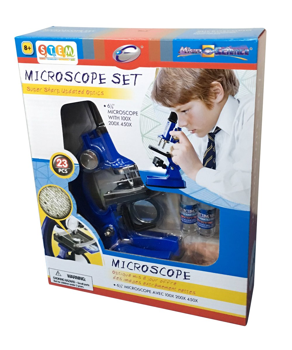 MICROSCOPE SET 100/200/450X 23PCS