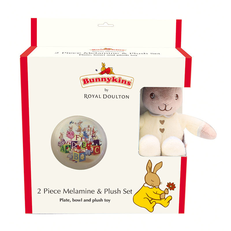 Bunnykins Plush Toy, Bowl & Plate (Cream) | Toyworld Frankston | Toyworld Frankston