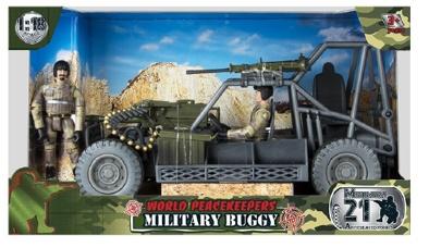 WORLD PEACEKEEPERS MILITARY BUGGY WITH 2 FIGURES