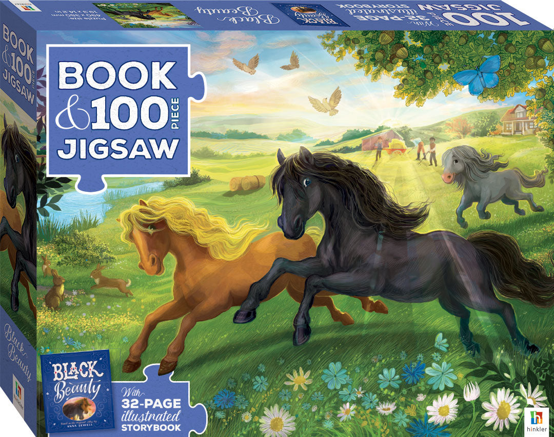 BOOK WITH 100 PIECE JIGSAW BLACK BEAUTY | Toyworld Frankston | Toyworld Frankston