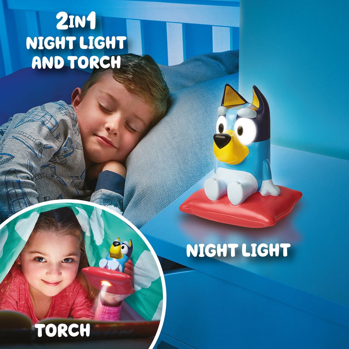 GO GLOW BLUEY 2 IN 1 LIGHT AND TORCH - BLUEY