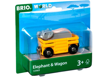 BRIO Vehicle Elephant & Wagon 2 pieces