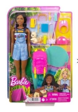 BARBIE DOLL AND ACCESSORIES - CAMPING BROOKLYN