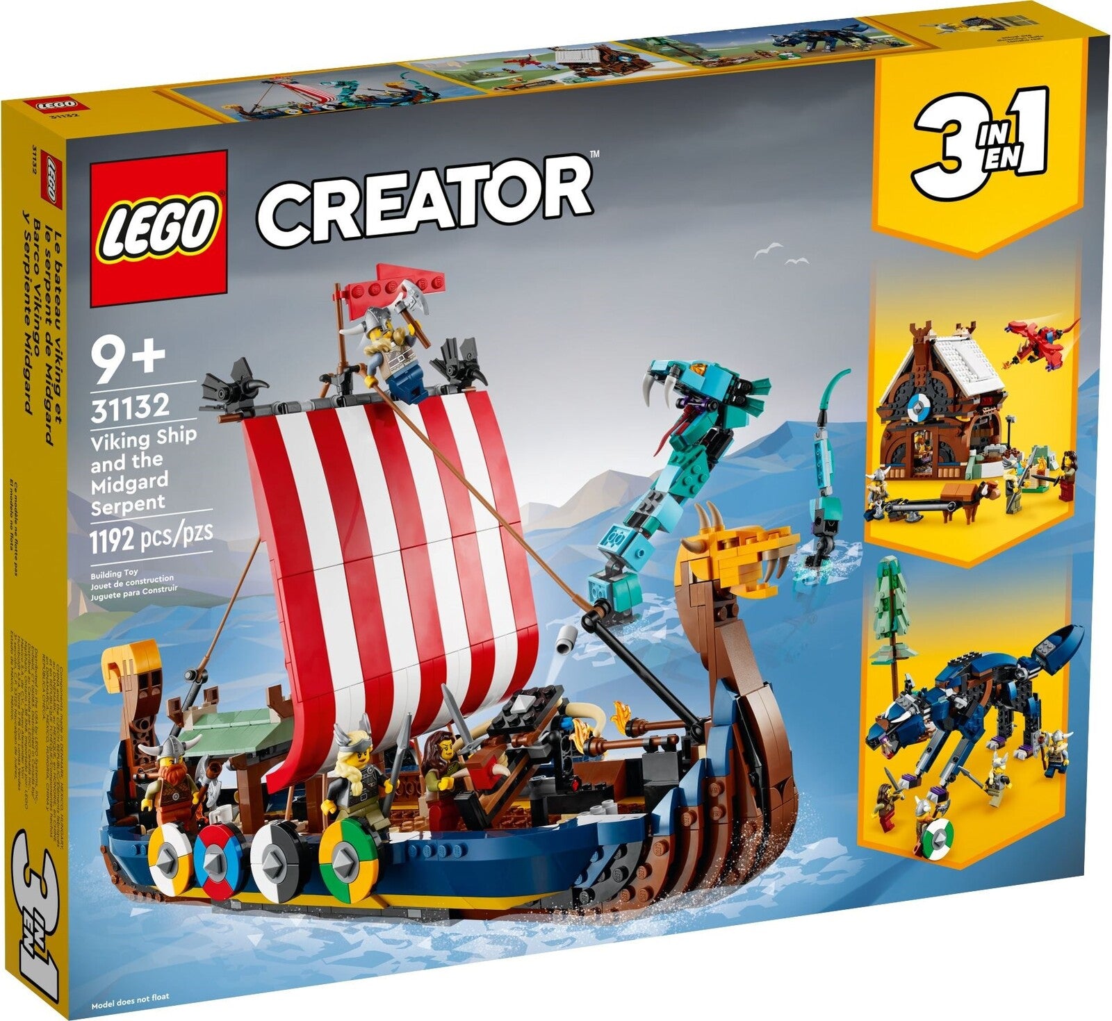 31132 LEGO VIKING SHIP AND MIDGARD SERPENT