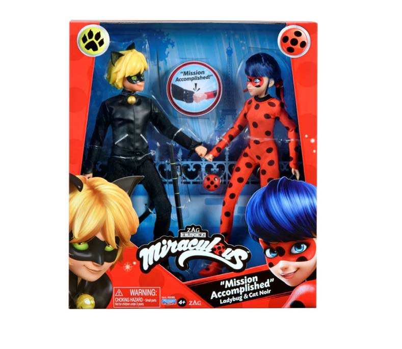 MIRACULOUS MISSION ACCOMPLISHED LADY BUG AND CAT NOIR