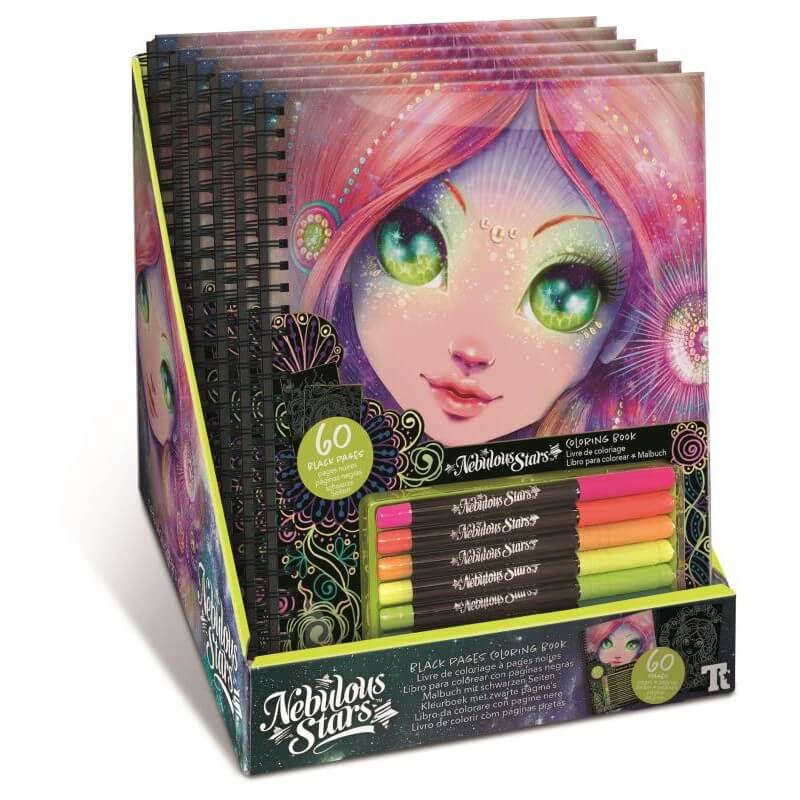 NEBULOUS STARS - COLOURING BOOK - BLACK PAGES