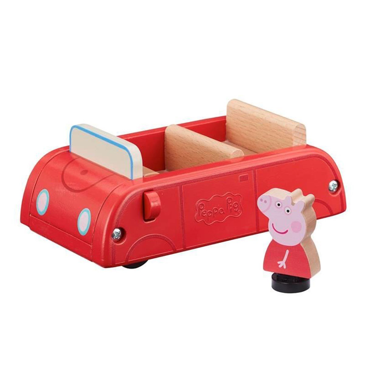 PEPPAS WOOD PLAY FAMILY CAR AND FIGURE