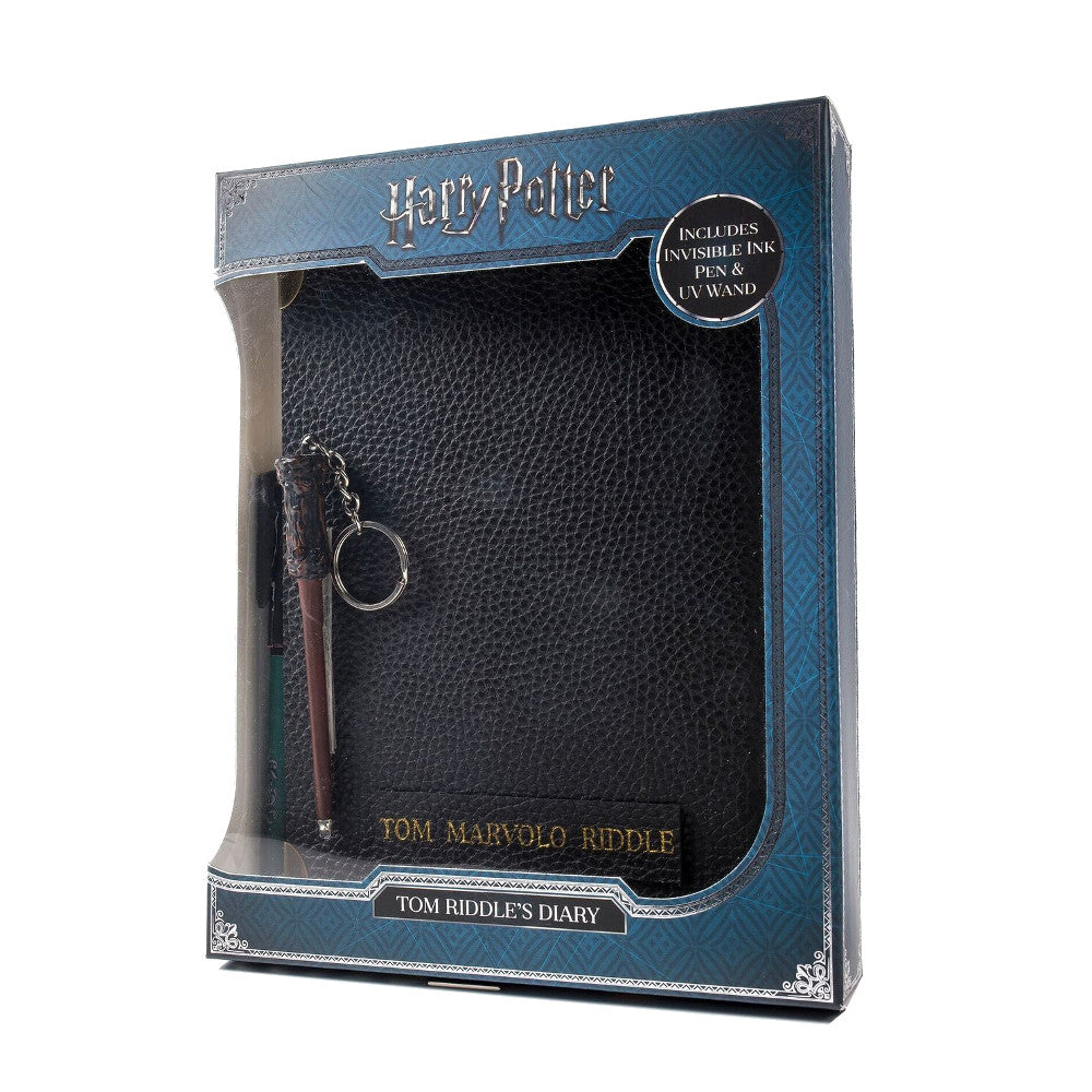 HARRY POTTER TOM RIDDLES DIARY NOTEBOOK QUILL AND UV WAND