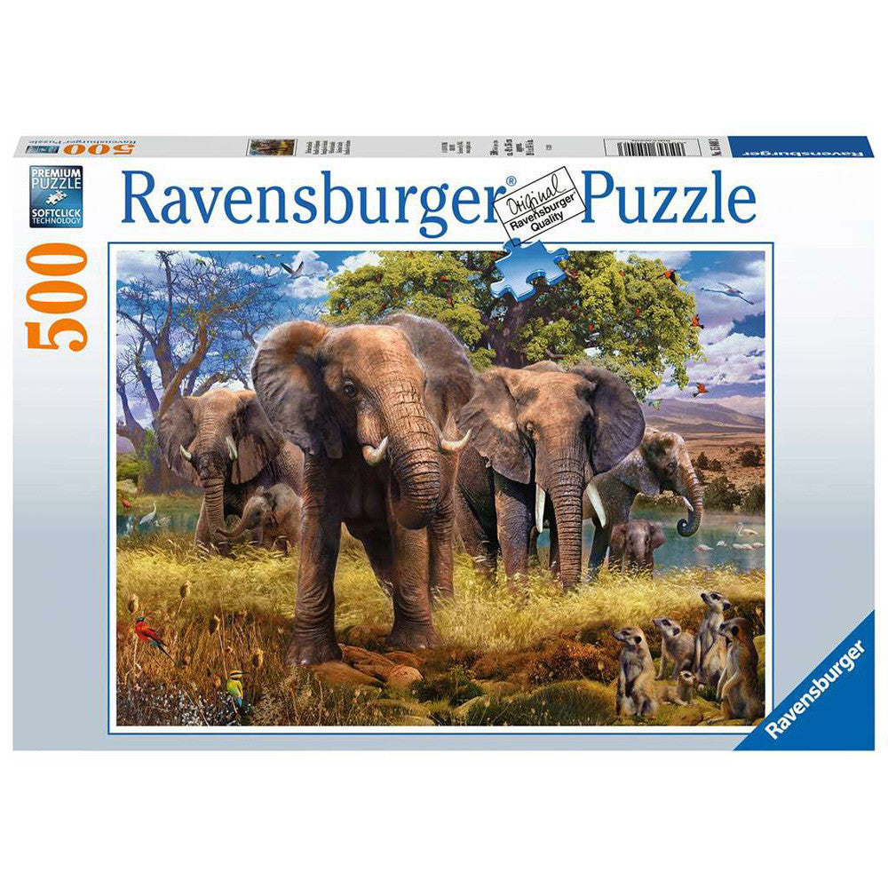 RAVENSBURGER - ELEPHANT FAMILY 500PC