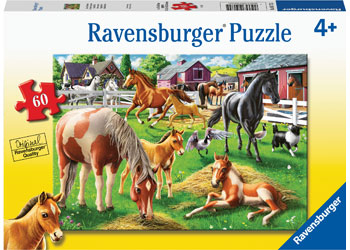 RAVENSBURGER HAPPY HORSES 60PC PUZZLE