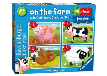 RAVENSBURGER - ON THE FARM MY FIRST PUZZLE 2 3 4 5PC