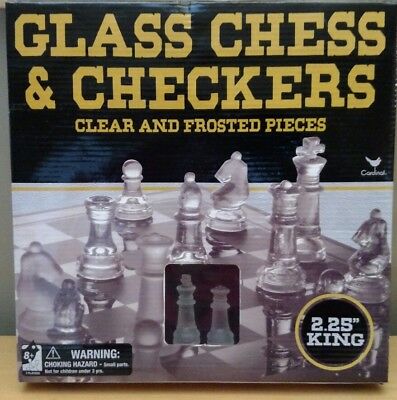 CARDINAL GLASS CHESS & CHECKERS | CARDINAL GAMES | Toyworld Frankston