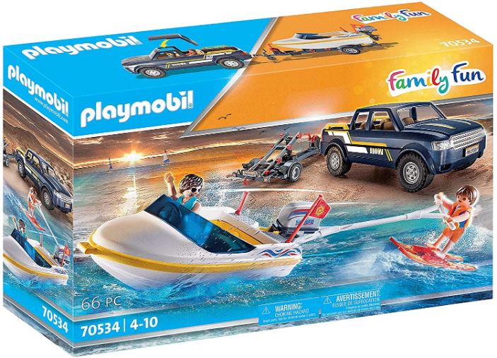 PLAYMOBIL PICK-UP WITH SPEEDBOAT - 70534